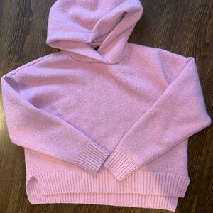 Greyson Pink Cashmere Merino Wool Hooded Sweater Women’s Medium